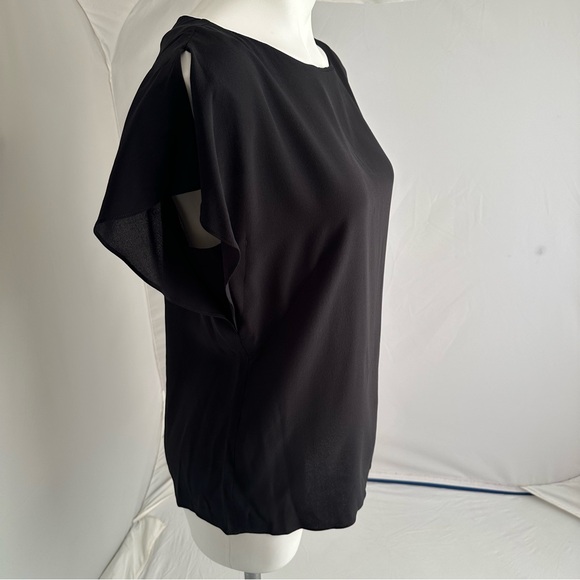 Escada black silk flutter sleeve blouse - Picture 3 of 13
